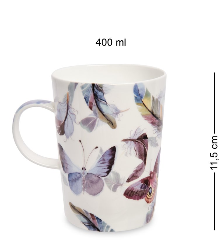 Кружка из фарфора Полет Бабочек Pavone JK-316, оборотная сторона