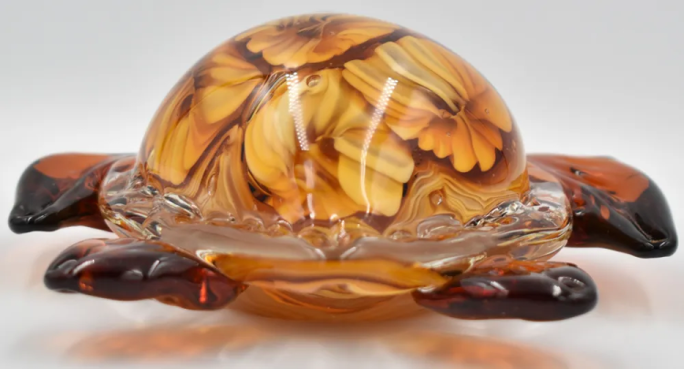 Статуэтка из Муранского стекла Черепаха с морскими цветами Mirho 17524, оборотная сторона