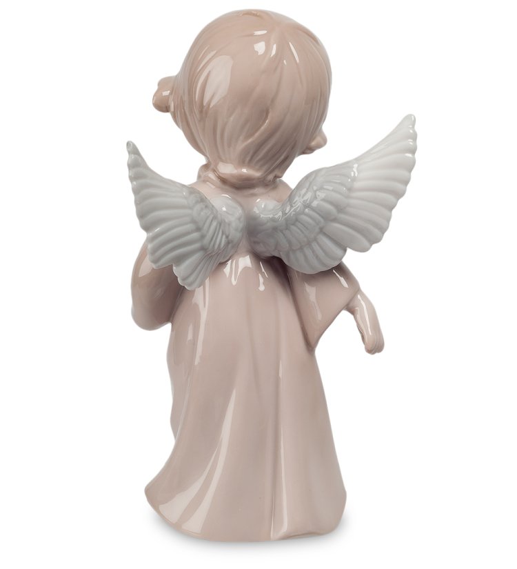 Статуэтка из фарфора Ангел в бежевом платье Pavone JP-05 /16, фотография со спины