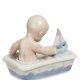 Статуэтка из фарфора Мальчик в ванночке с уточкой Pavone JP-15/ 15, фотография со спины