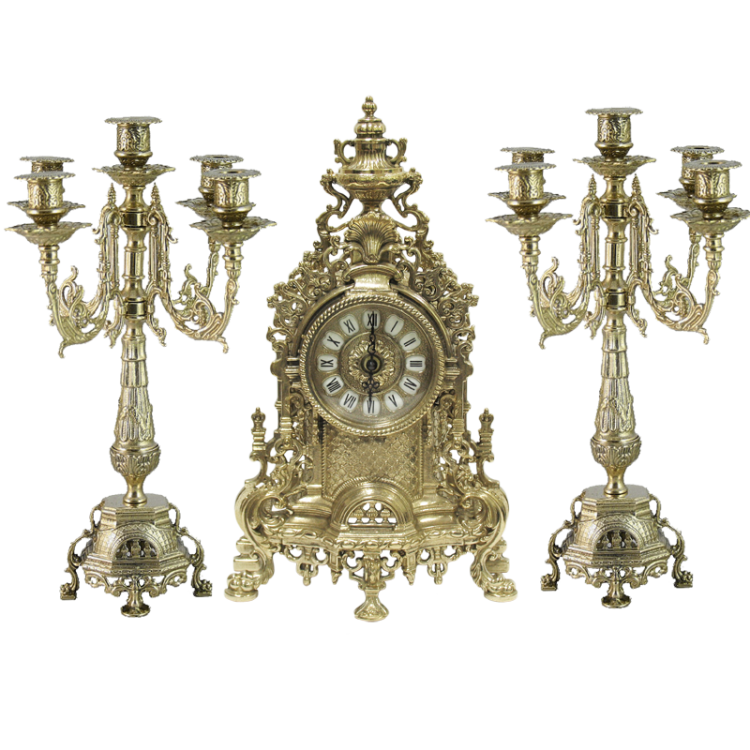 Каминные часы с двумя канделябрами на 5 свечей Alberti Livio AL-82-103-C-099