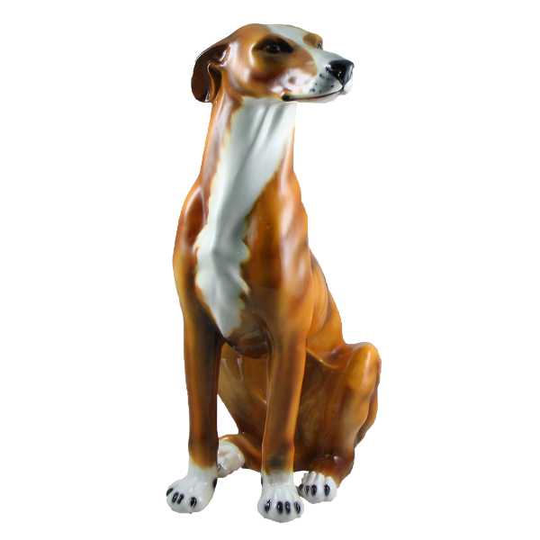 Статуэтка собаки из керамики Рыжий Грейхаунд в натуральную величину Boxer CB-405-M