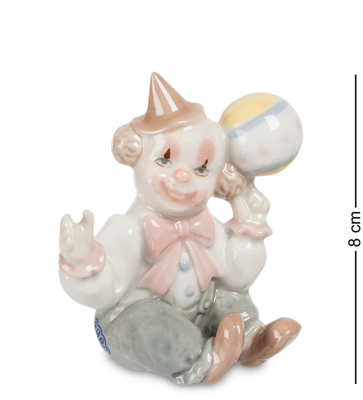 Статуэтка из фарфора Маленький клоун с мячом в руке Pavone CMS-23/18