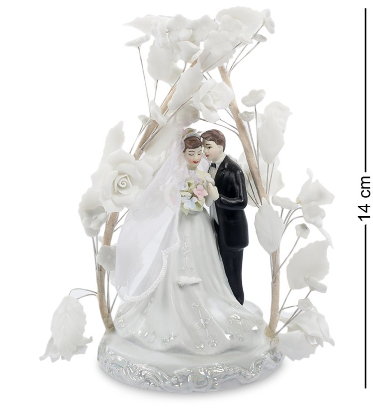Статуэтка из бисквитного фарфора Молодожены в арке цветов Pavone CMS-10/22