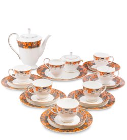 Чайный сервиз на 6 персон с тарелками Риомаджоре