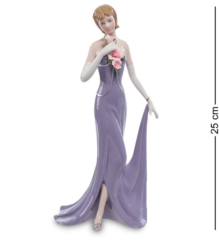 Статуэтка из керамики Дама в вечернем синем платье Pavone CMS-20/36