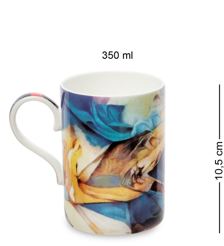 Кружка из фарфора Ночные Узоры Pavone JK-297, оборотная сторона