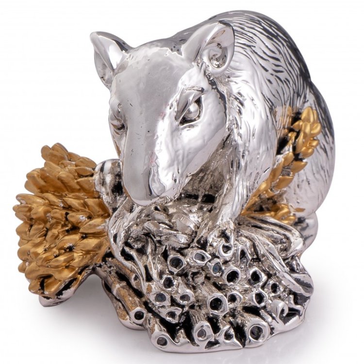 Фигурка Мышь с колосьями - Символ 2020 года Valenti 17695, фотография спереди