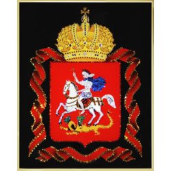 Картина Герб Московской области c кристаллами Swarovski