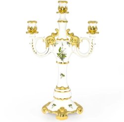 Подсвечник из керамики на 3 свечи коллекция Ландыши