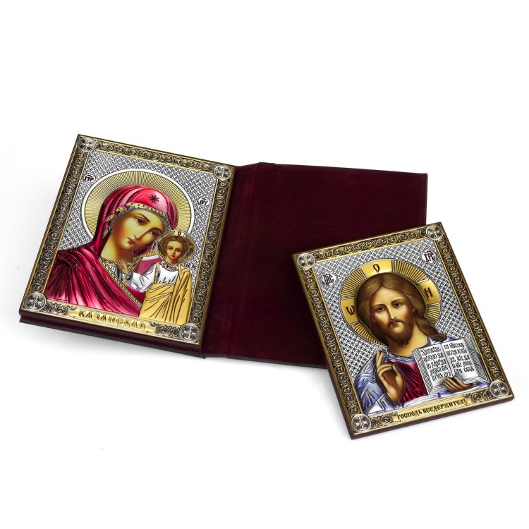 Кожаный футляр для икон на магните 14х19  Beltrami 6512, фотография в открытом виде