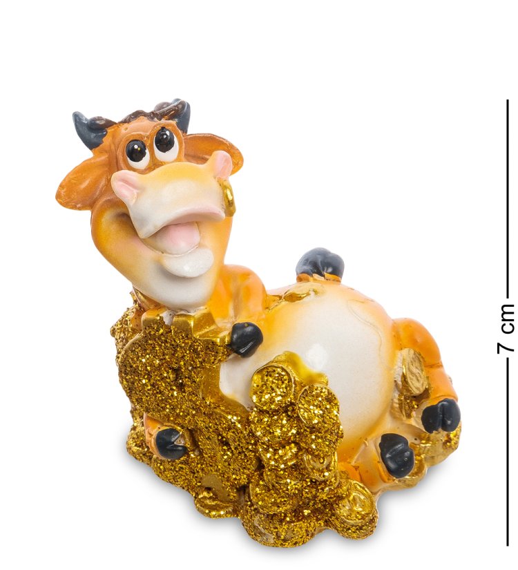 Статуэтка Денежный Бык с долларом - символ 2021 года AF-1016/1