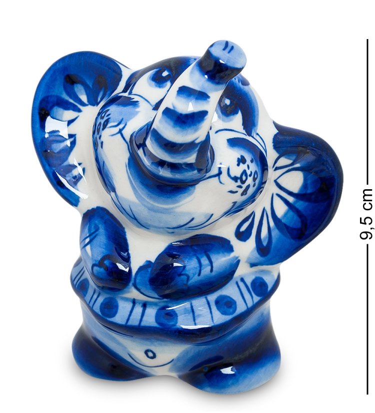 Фигурка Слониха Голубая гжель ГЛ-263