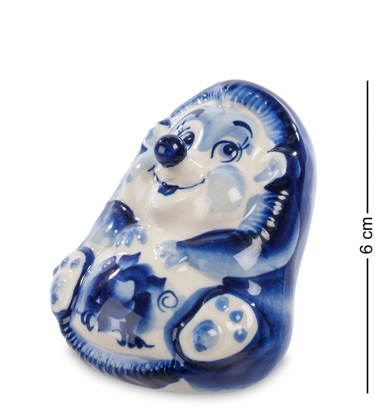 Статуэтка Ёжик Голубая гжель ГЛ-330