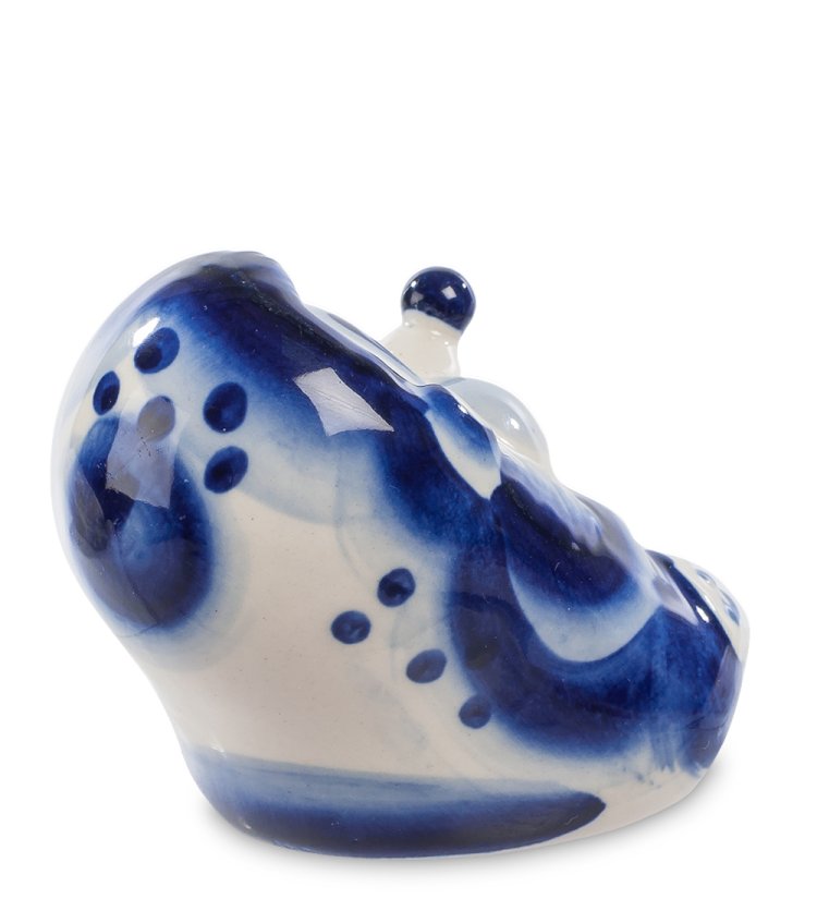 Статуэтка Ёжик Голубая гжель ГЛ-330, фотография со спины