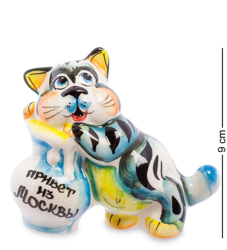 Фигурка Кот воришка Цветная гжель ГЛ-358