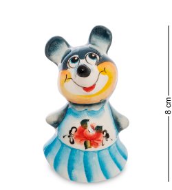 Фигурка Мышка Буся Цветная гжель