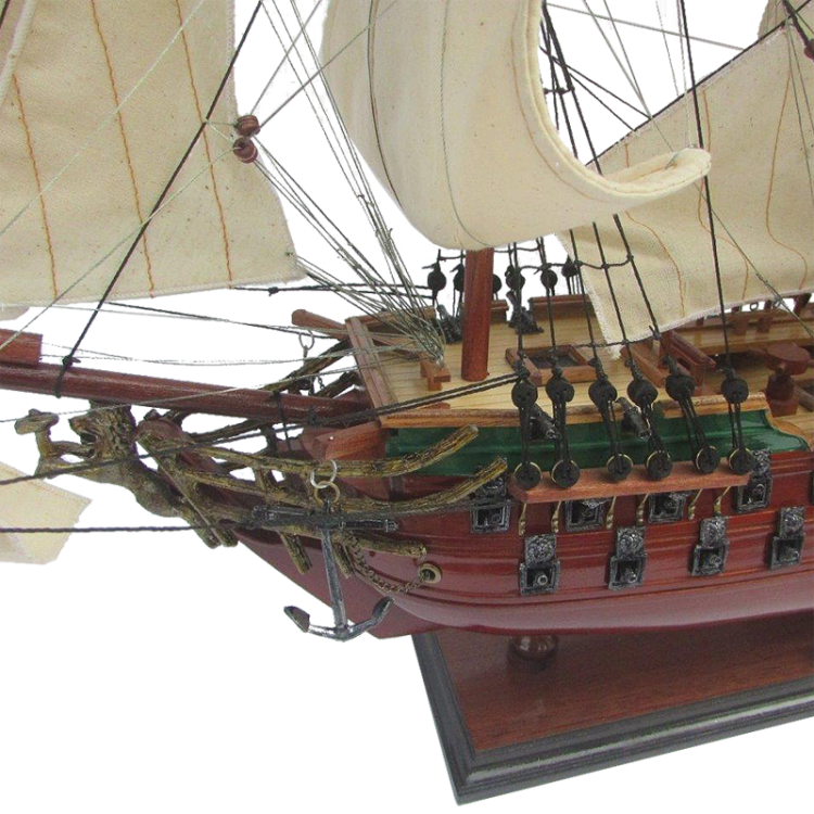 Модель парусного корабля Norske Love, Дания, 75 см, фотография носа