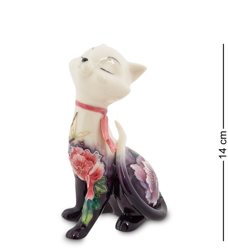 Статуэтка из фарфора Кот с закрытыми глазами Pavone JP-247/ 33