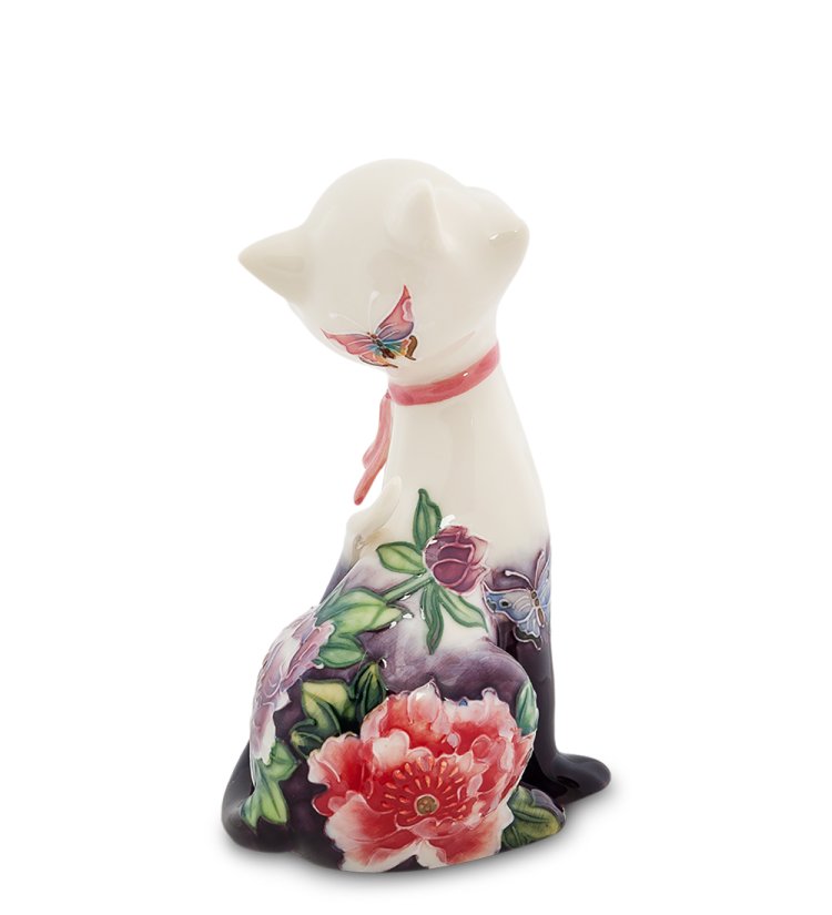 Статуэтка из фарфора Кот с закрытыми глазами Pavone JP-247/ 33, фотография спины