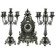 Каминные часы с двумя канделябрами на 5 свечей под бронзу Alberti Livio AL-82-103-C-ANT-099