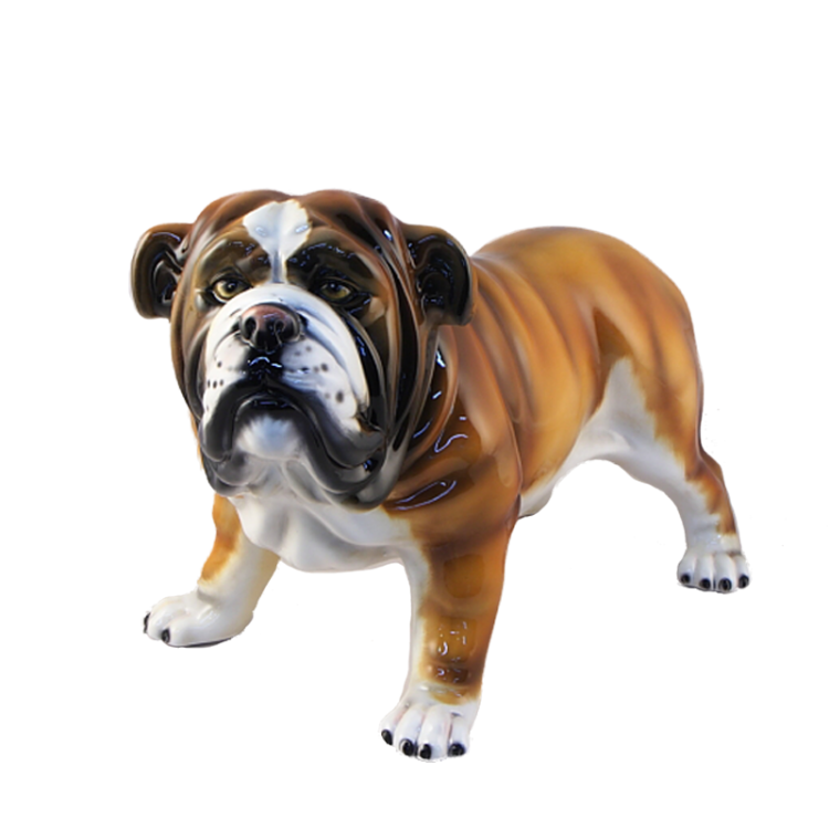 Статуэтка собаки из керамики Бульдог  в натуральную величину Boxer CB-377