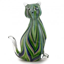 Статуэтка из Муранского стекла Кошечка, коллекция Блу-верди