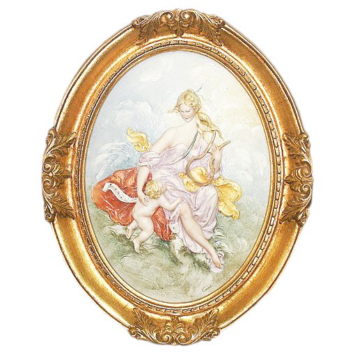 Барельеф из фарфора Аллегория музыке