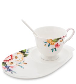 Чайная пара из фарфора Королева Камилла, ручная роспись