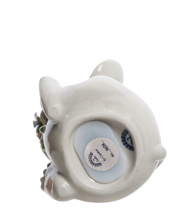 Копилка из фарфора Мышка с букетом