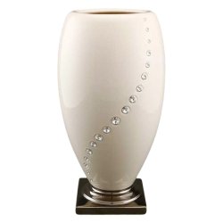 Ваза для цветов белая Diamante