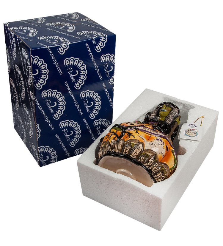 Подсвечник из фарфора Домик тетушки Ведьмы Pavone BS-521, упаковочный вид