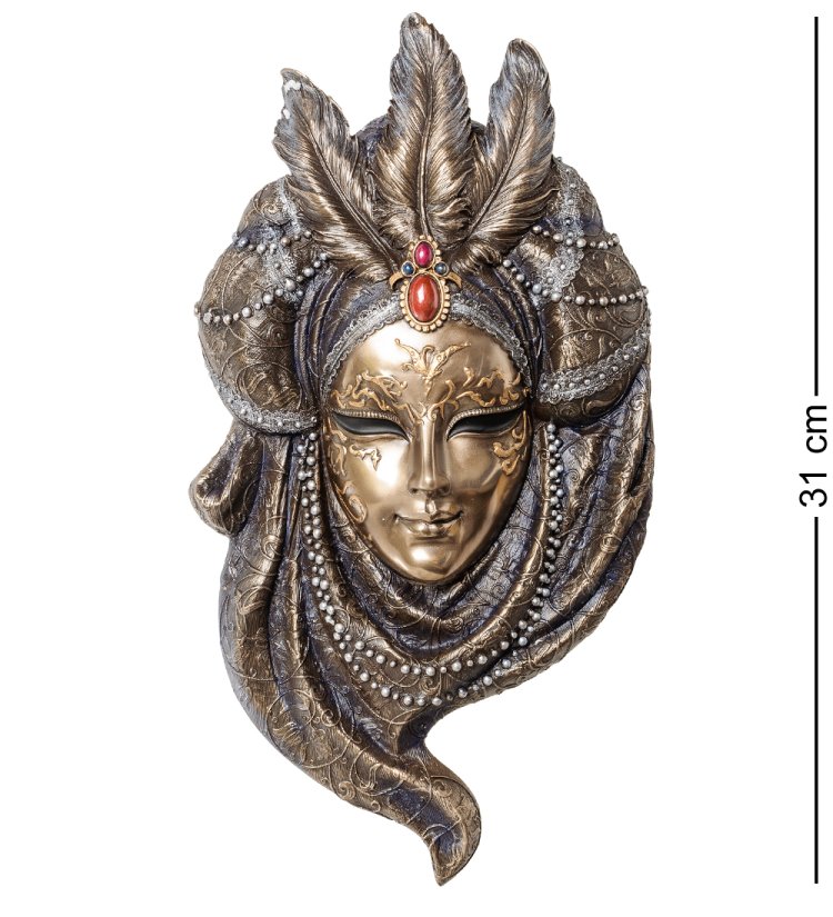 Венецианская маска Карнавальный Жемчуг Veronese WS-341