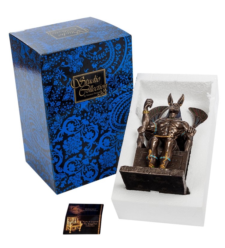 Статуэтка Анубис на троне Veronese WS-183, упаковочный вид