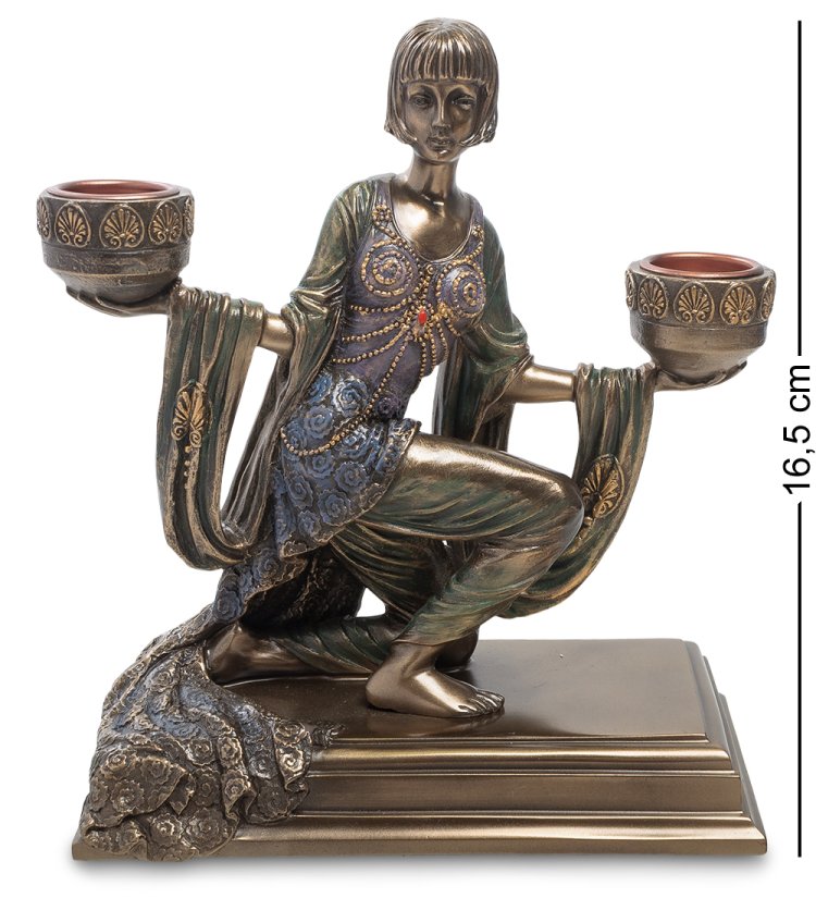 Подсвечник Леди с чашами огня Veronese WS-589