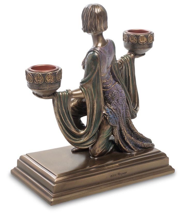 Подсвечник Леди с чашами огня Veronese WS-589, оборотная сторона