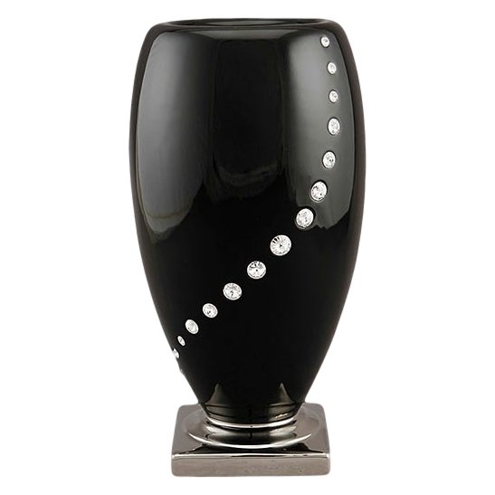 Ваза для цветов Черная Diamante