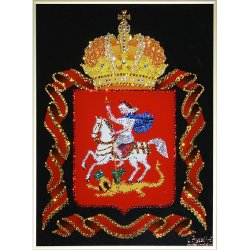 Картина Герб Московской области 2 c кристаллами Swarovski