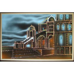 Картина Город c кристаллами Swarovski