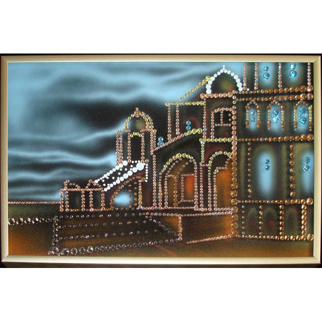 Картина Город c кристаллами Swarovski