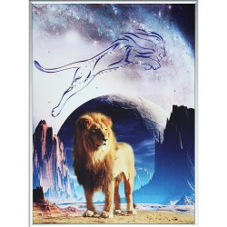 Картина Небесный лев c кристаллами Swarovski