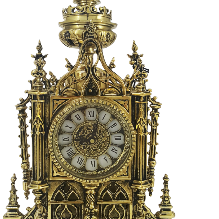 Бронзовые Каминные часы Нотр Дам Bello De Bronze BP-27084-D, увеличенный вид