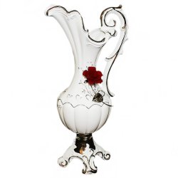Кувшин Красные розы с платиновой отделкой