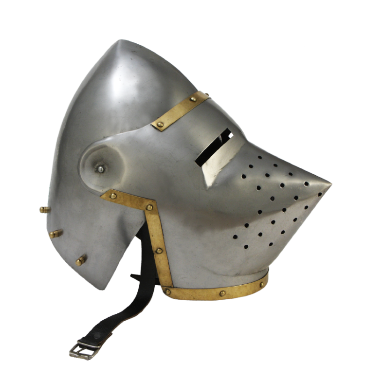 Рыцарский Шлем Бассинет Nautical NA-36169, разборный вид профиль