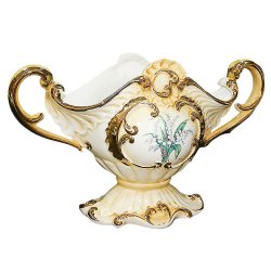 Ваза для фруктов с ручками Барокко- Ландыши