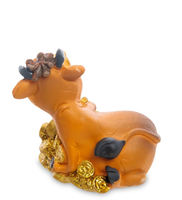 Статуэтка Денежный Бык с Евро - символ 2021 года AF-1016/2, фотография со спины