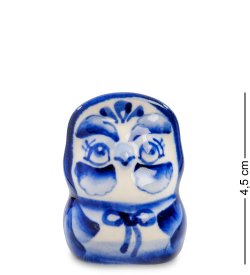 Фигурка Маленькая Сова Голубая гжель