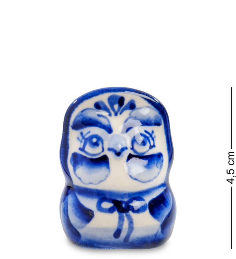 Фигурка Маленькая Сова Голубая гжель ГЛ-268 