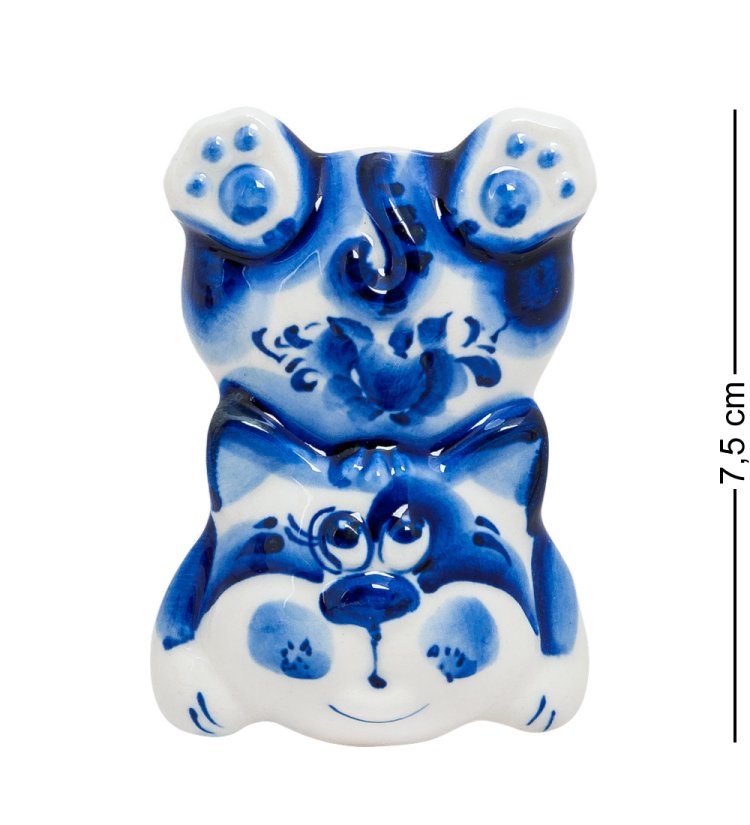 Магнит Кот Акробат Голубая гжель ГЛ-106