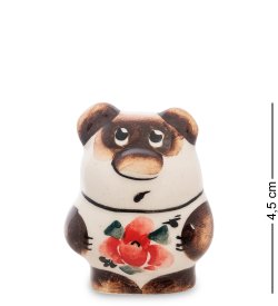 Статуэтка маленький Винни Пух Цветная гжель